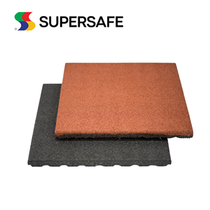 Precio de fábrica directo, alfombrillas de goma para patio de recreo de alta densidad, a prueba de golpes, antideslizante, suelo de goma Supersafe para espacio de juego al aire libre - Product Image 4