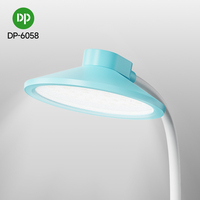 Lampe de table LED rechargeable DP, lampe de bureau, lampe de lecture, batterie grande capacité, flexible, pliable, à intensité variable en continu