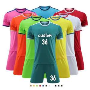 Equipo de equipo completo de fútbol al por mayor cómodo transpirable tamaño adulto Slim Fit hombres uniforme de fútbol/color sólido de alta calidad - Product Image 4