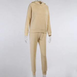 Conjunto de Sudadera Corta y Pantalones Deportivos de Cintura Alta para Mujer, Personalizado, de Alta Calidad, 100% Poliéster, Transpirable, Talla Grande - Product Image 1