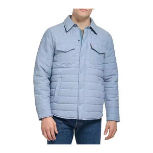 Chaqueta acolchada de alta calidad personalizada para hombre, Abrigo acolchado cálido resistente al agua para invierno, bolsillos con cremallera para equipo de trabajo, atuendo deportivo - Product Image 1