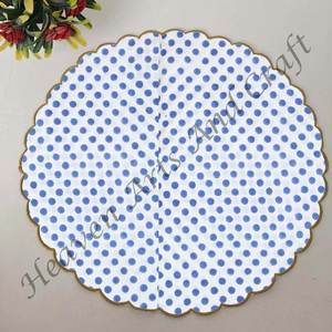 Handmade Printed Modern Round Table Napkin 100% Cotton Unique Design for <b>Airplane</b>, Hotels and Home Use EN103 - Product Image 2