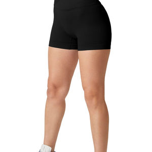 Pantalones cortos de entrenamiento para mujer, diseño personalizado sin costuras con ajuste de cintura alta, ideal para entrenamiento físico y deporte en el gimnasio - Product Image 4