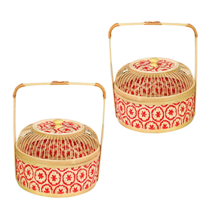 PANIER CADEAU EN BAMBOU élégant et durable pour le rangement et la décoration Parfait pour la décoration intérieure Panier à fleurs pour l'emballage de cadeaux - Product Image 1
