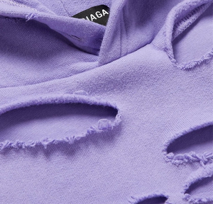 เสื้อมีฮู้ดพิมพ์ลายโลโก้สำหรับผู้ชายโอเวอร์ไซส์ผ้าฝ้ายหนาเปิดไหล่ - Product Image 3