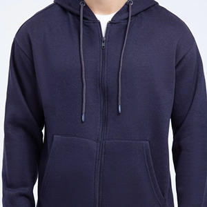 Logo personnalisé Vente chaude Hiver Streetwear vintage Sweat à capuche zippé Épaule tombante Grande taille Surdimensionné 100% coton Jersey Tissu Unisexe - Product Image 2