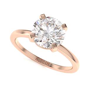 2,00 ctRound Cut Diamond Solitaire Anillo de compromiso para mujer - Product Image 4
