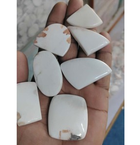 Forma libre 149 quilates lote Scolecite Piedra preciosa natural en forma de 12x16mm para hacer joyería de macramé de temporada de verano - Product Image 1