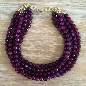 Collier de perles en résine chunky fait à la main pour femme déclaration colorée - Product Image 2