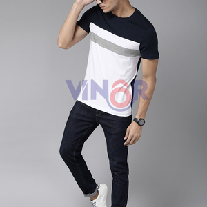 T-shirt à manches courtes de couleur personnalisée pour hommes 100% coton vêtements d'été en gros meilleure vente vêtements pour hommes T-shirts décontractés personnalisés pour hommes - Product Image 1