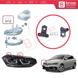 Soporte de Reparación para Faro Delantero BHL568-2, Juego de Soportes de Montaje, Lado Derecho, para Polo MK6 AW1 BZ1 AE1 2017 en Adelante, 4/5 Puertas, 2G0998226 - Product Image 5