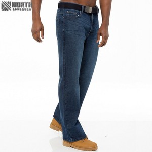 กางเกงยีนส์ลำลองขาตรงเข้ารูปสีดำพอดีตัวปกติสำหรับผู้ชายฤดูหนาวออกแบบโลโก้ได้ตามต้องการ - Product Image 3