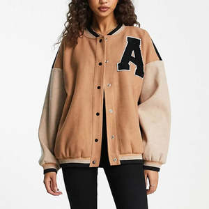 Veste universitaire pour femmes, style varsity, longue, à lettres, pour la saison de la mode, prix abordable, vente en gros OEM - Product Image 2