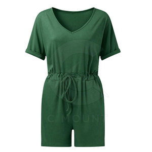 Rompers Casuales de Verano para Mujer, Manga Corta, Transpirables, de Algodón, para Playa, Viajes, Moda, Cómodos y Elegantes - Product Image 5