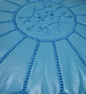 Cojín de Piso de Cuero Azul, Diseño Bohemio, Hecho a Mano, Patrón Geométrico Abstracto, Decoración para el Hogar de Año Nuevo Chino, Sala de Estar Interior - Product Image 2