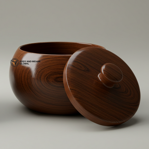 Tazón de madera clásico no tóxico, decoración ecológica, biodegradable, Apto para lavavajillas, para regalos de boda y obsequios - Product Image 2