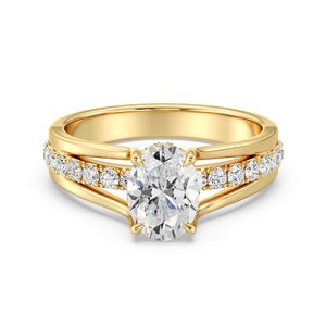 Bague de fiançailles ovale Halo - Product Image 1