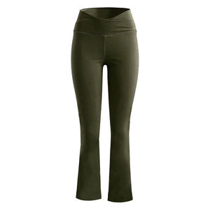 Leggings Scrunch pour femmes Pantalon de yoga côtelé avec effet lifting Coupe de compression de haute qualité et ceinture élastique - Product Image 1