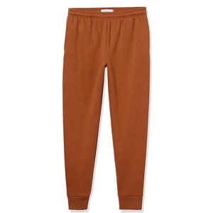 Los mejores pantalones casuales antiarrugas para correr con cintura alta, venta al por mayor, pantalones de chándal de algodón/lana teñidos lisos para hombres con bolsillos - Product Image 4