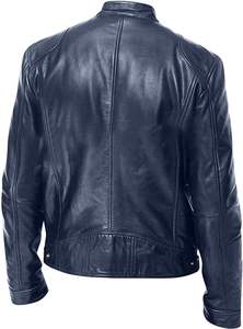 Venta al por mayor elegante chaqueta de cuero con logotipo personalizado para los hombres de alta calidad ligera y transpirable para el invierno ropa de calle OEM disponible - Product Image 2