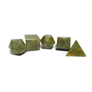 Cristal vasonite géométrie 5 pièces ensemble sculpté pierre naturelle sacrée pour la guérison des solides platoniques formes géométriques uniques - Product Image 4