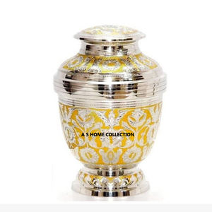 Silver Color Export Quality Adult Cremation Urns <b>for</b> Human <b>Ashes</b> Adult Funeral Supplies Brass Jars - Product Image 5