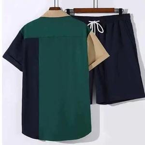 ชุดเสื้อผ้าลำลองของผู้ชายสำหรับฤดูร้อนทำจากผ้าฝ้าย100% ระบายอากาศสวมใส่สบาย - Product Image 6