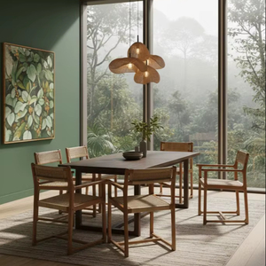 Solobeat Modern Rattan Handmade Eco-Friendly <b>Arm</b> <b>Chair</b> <b>with</b> Woven Seat for Restaurant Villa Hotel Dining Use - Product Image 1