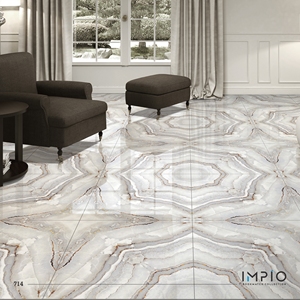 Baldosa de Porcelana de 600 mm x 600 mm, Diseño de Mármol, Acabado Mate, Producto Indio, para Interiores y Exteriores, Jardín, Restaurante - Product Image 5
