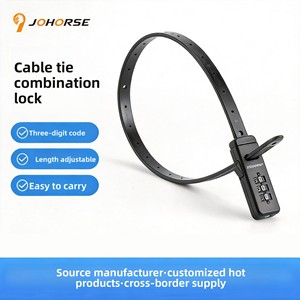 Cadenas antivol à combinaison à 3 chiffres pour vélo, avec câble réglable pour <span class=keywords><strong>casque</strong></span> de vélo, sangle de sécurité portable pour cyclisme - Product Image 1