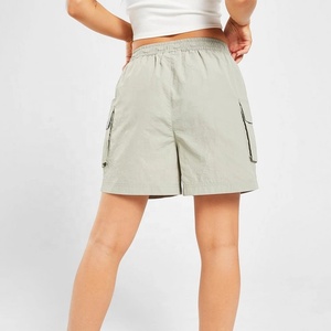 Pantalones cortos transpirables para correr de gimnasio para mujer, pantalones para correr de secado rápido, 100% de poliéster, cintura alta, ropa de entrenamiento diseñada por Pakistán 2025 - Product Image 4