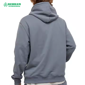 Sweat-shirts à capuche unisexes rouges personnalisés en gros, haute qualité, épaules tombantes, respirants, séchage rapide, 100% coton molletonné/french terry - Product Image 3