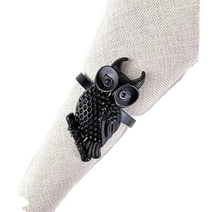 Servilleteros de Metal de búho, servilleteros de diseño de Animal negro para decoración del hogar, mesa de comedor, banquetes, reunión familiar y - Product Image 1