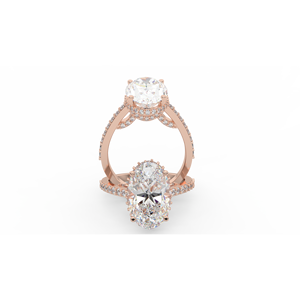 ทอง14K 4.90 CTS แหวนเพชรรูปไข่จากคอลเลกชัน UBSL5 - Product Image 1