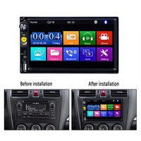 Autoradio universel 7 pouces 2Din F133 avec Carplay filaire, Mirror Link/FM/TF/BT/MP5, écran tactile, caméra de recul