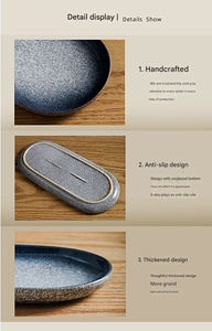 Vaisselle rétro japonaise en céramique émaillée Plats et assiettes à dessert écologiques pour les restaurants et cafés Susi - Product Image 3