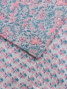 Conjunto de Material de vestido estampado de algodón 100%, tela de traje ligera estampada a mano cortada a medida para niñas, suministro de fábrica - Product Image 2