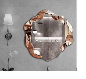 กระจกตกแต่งผนังภายในบ้าน ดีไซน์ใบไม้ คลาสสิกและทันสมัย มีหลายแบบให้เลือก - Product Image 5