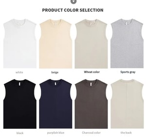 Designer Premium Quality 100% Cotton Combed High Street Oversized <b>Sleeveless</b> T Shirts Plus Size Sports - Product Image 3