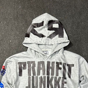 Sweat à capuche unisexe en polaire 100% polyester, personnalisable en gros, de haute qualité, 350 g/m², coupe-vent, design vintage - Product Image 3