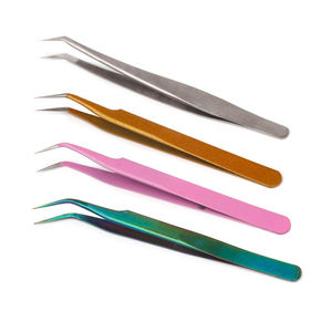 Pinces à cils en acier inoxydable pour extensions de cils, volume, haute qualité, logo personnalisé, précision professionnelle, antistatique - Product Image 3