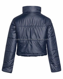 Blousons courts à logo personnalisé pour femmes blousons rembourrés blouson à bulles Parkas en duvet d'extérieur pour la saison d'hiver - Product Image 4