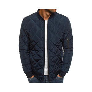 Venta al por mayor hombres acolchado abrigos Casual Zip Up Winter Bomber Jacket con personalización Outwear puffer chaqueta de invierno - Product Image 5