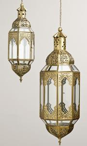 Farol de Diseño Marroquí de Acero Inoxidable con Acabado Dorado, Farol de Vela de Diseño Hecho a Mano de Primera Calidad - Product Image 2