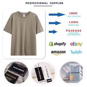 Alta calidad verano 230gsm 100% algodón personalizado hombres camiseta insertar manga de gran tamaño choque manga corta Camiseta para hombres - Product Image 5