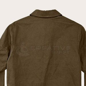 Vente en gros de vestes en tissu tendance 100% coton pour hommes, respirantes, élégantes, col montant, logo personnalisé, saison d'hiver basse quantité minimale de commande haute - Product Image 6