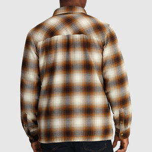 Camisa de Franela Cepillada Personalizada de 220 GSM para Hombre, Camisa Sólida Tipo Shacket, 100% Fibra de Bambú, Transpirable, Ecológica, con Protección UV y Cuello Camisero - Product Image 3