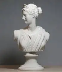 Vente en gros à bas prix Statue grecque de Diane Buste romain classique Sculptures de mythologie grecque Figurines en marbre blanc de Makrana pour la maison