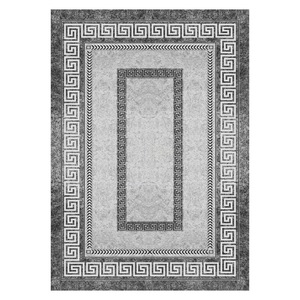 <b>RUGS</b> DEPOT LXDP-0768 Wholesale Grey <b>Silver</b> Traditional Oriental Digital Printed Machine Washable Chenille Area <b>Rug</b> Non Slip - Product Image 1