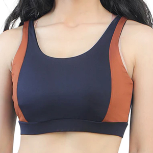 Soutien-gorge de sport personnalisé avec logo, bretelles en Y élégantes, rembourré, maintien moyen, élastique, respirant, antibactérien, sans coutures - Product Image 3